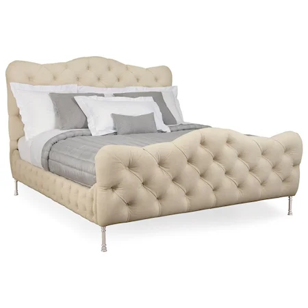 The "Mon Cheri" Upholstered King Bed with Deep Button Tufting